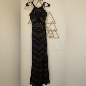 Black lace gown